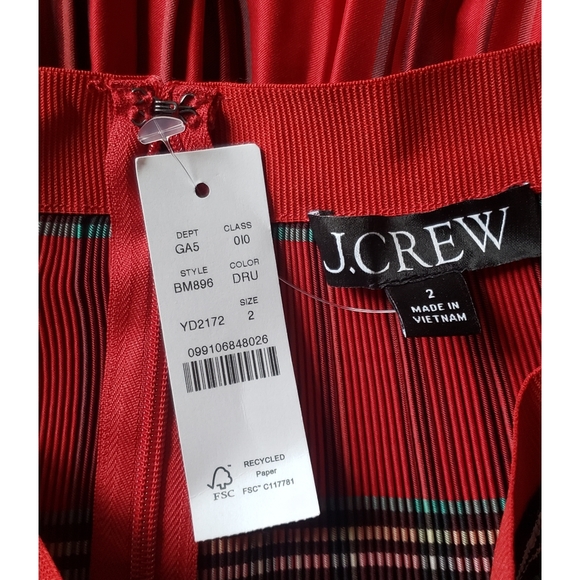 20. J.Crew Pleated taffeta skirt in Good Tidings plaid - Picture 8 of 8